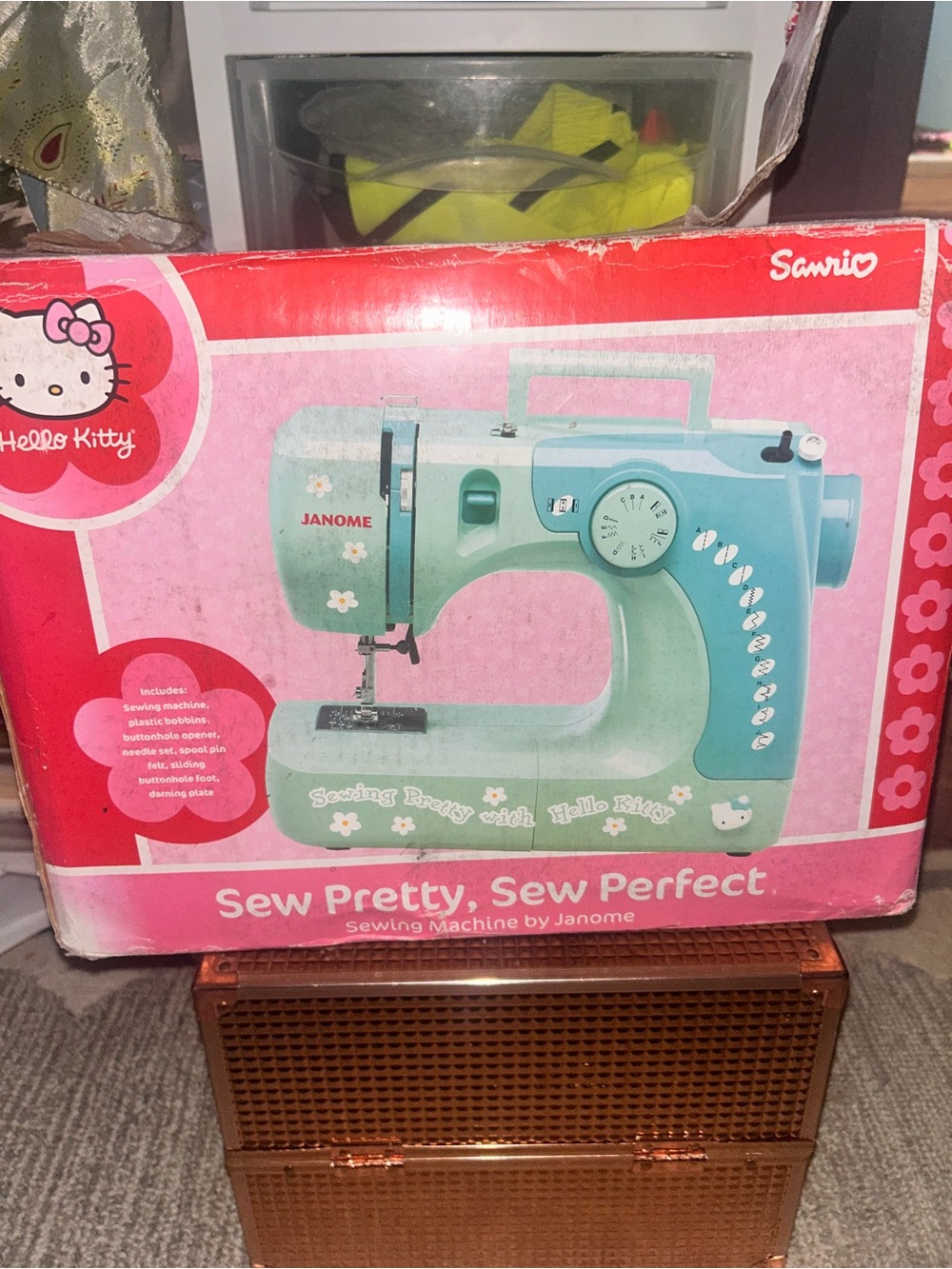 Hello Kitty Kids Sewing Machine Toy - Aqua/Teal